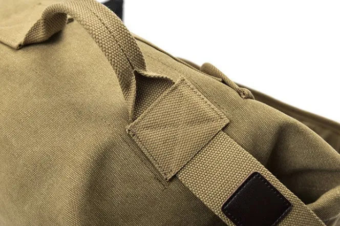 40L Tactical Military Duffel Classic Canvas Drab Bag with Shoulder Straps