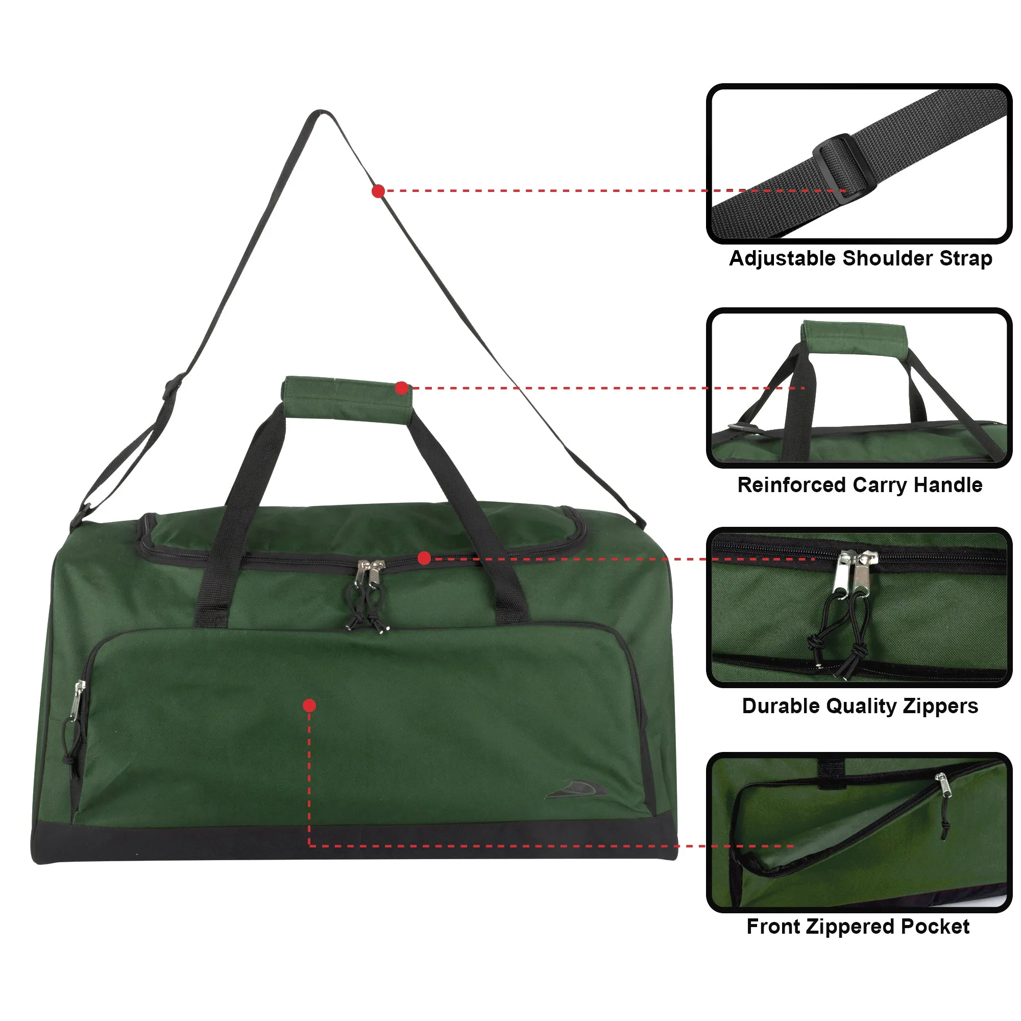 61cm Duffel Bag Jumbo 54L Capacity - Green