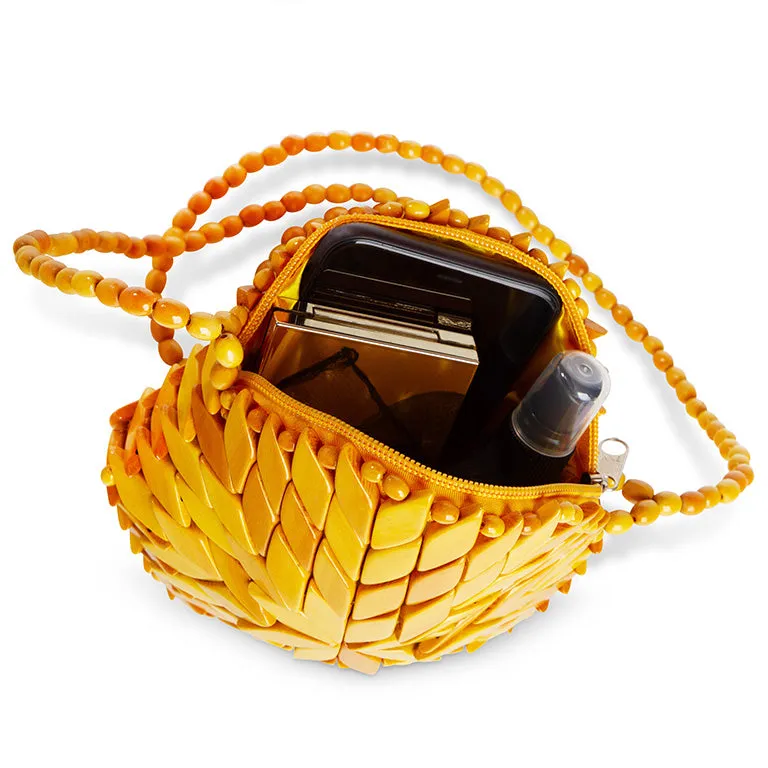 Bali Round Crossbody Bag - Yellow