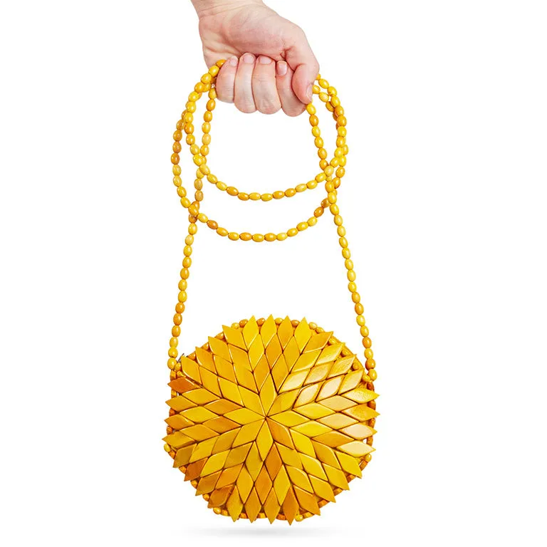 Bali Round Crossbody Bag - Yellow