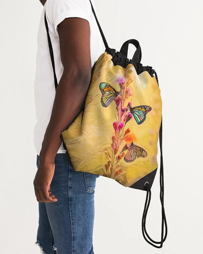 Butterfly Chroma Passion Premium Canvas Drawstring Bag