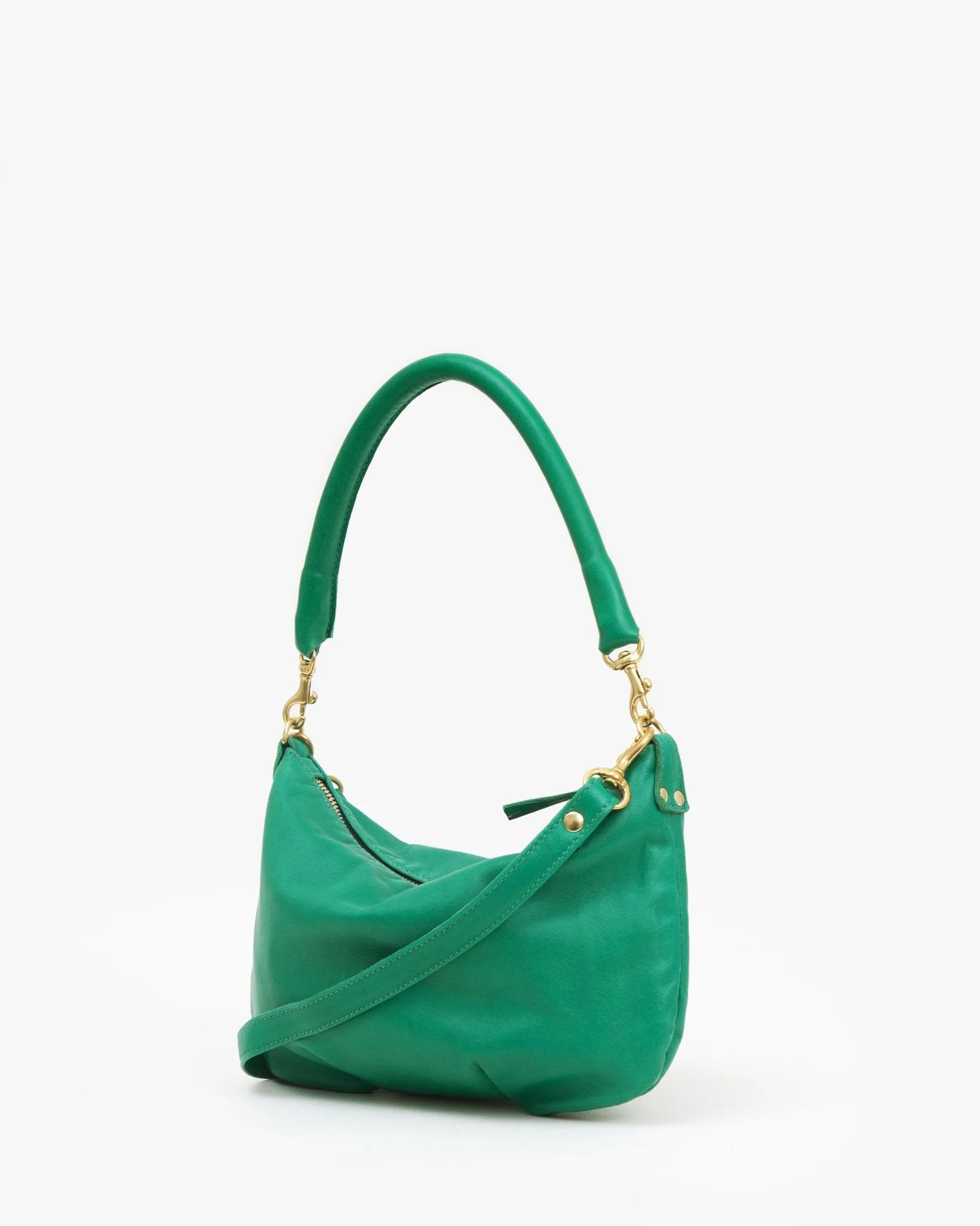 Clare V. - Petit Moyen in Emerald Italian Nappa