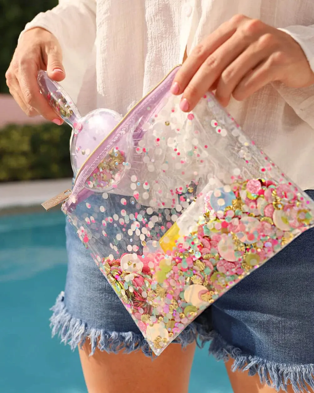 Confetti Everything Pouch - Shell-e-brate