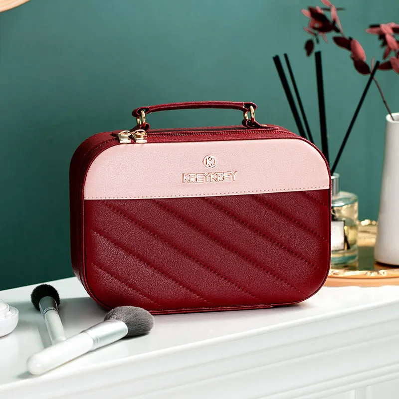 Cosmetic bag for women, portable large-capacity storage bag, large travel portable gift, fashionable cosmetic case,