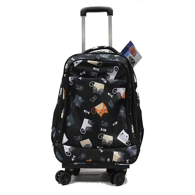 Coveted Detachable Trolley Waterproof Backpack with Spinner Wheels