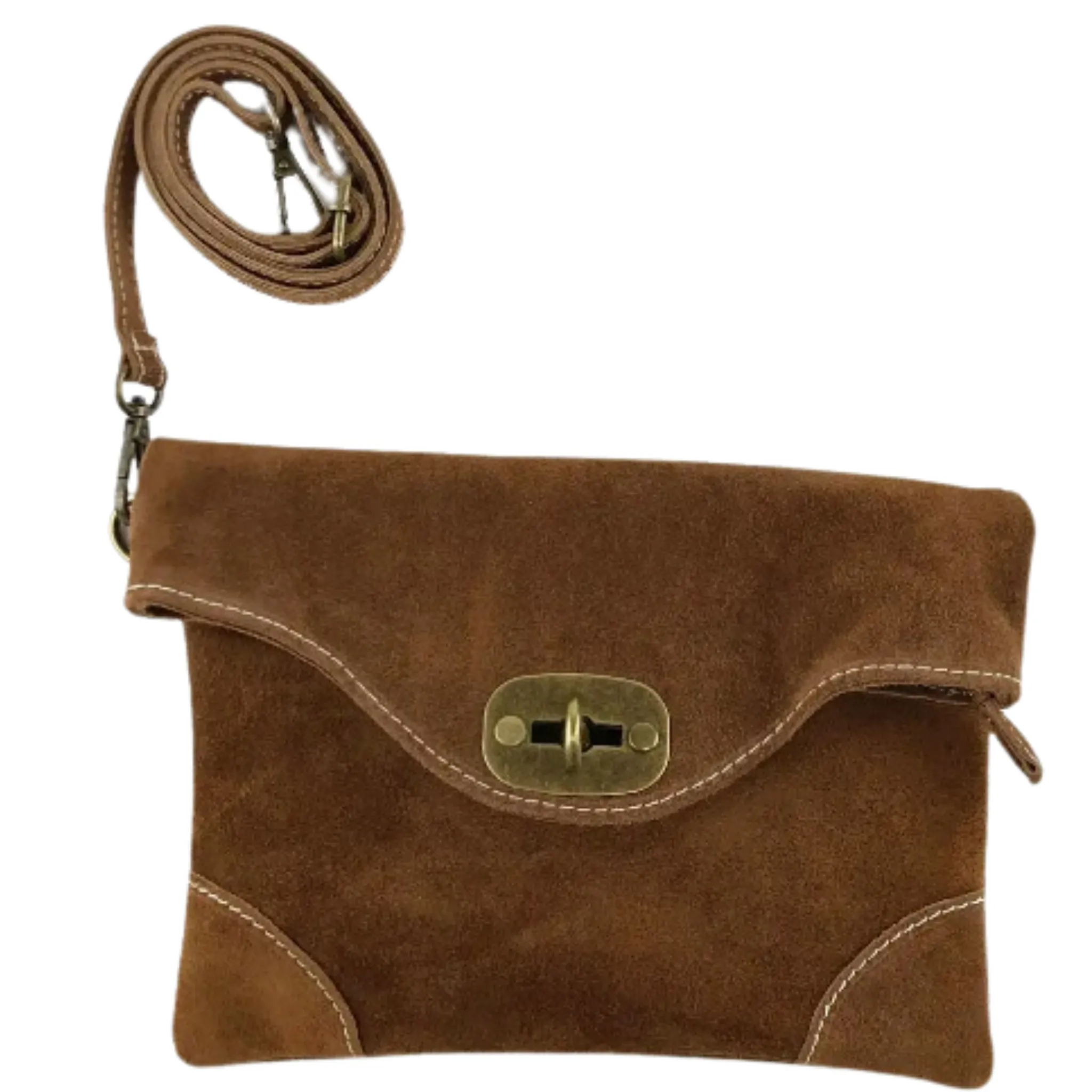 Diaz Suede Messenger Clutch