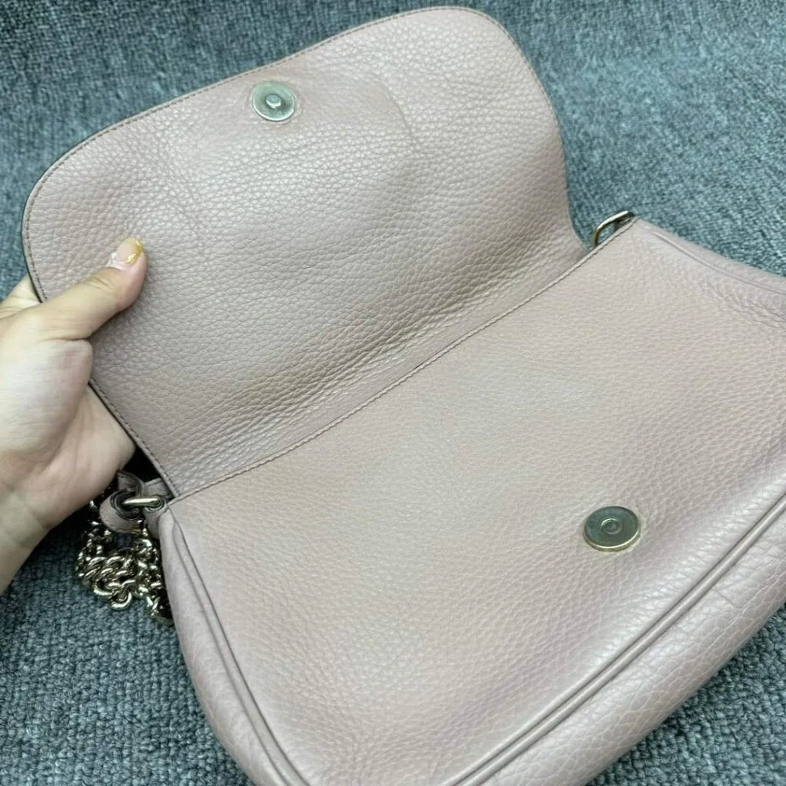 GUCCI Soho Leather Shoulder Bag