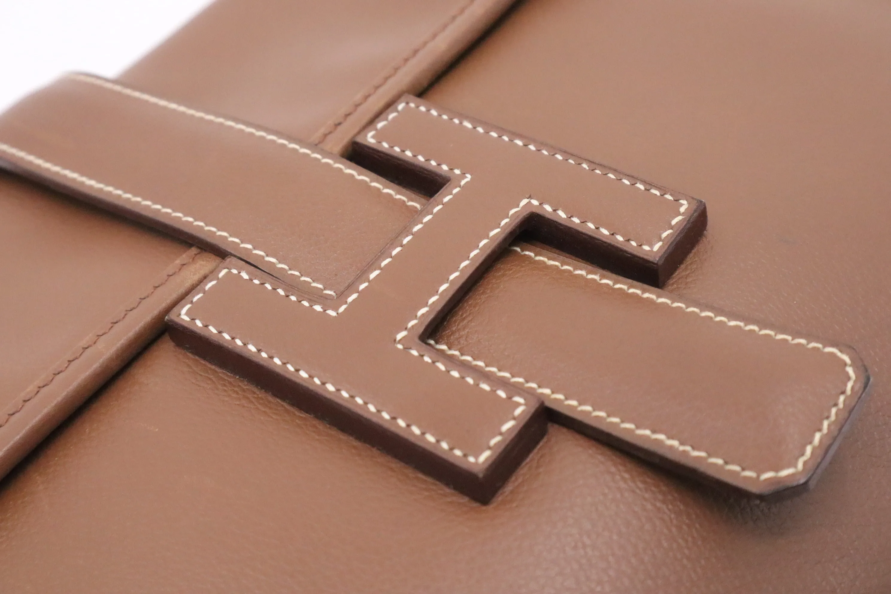 Hermes Jige Elan PM in Light Brown Leather