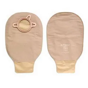 Hollister New Image Two-Piece Drainable Mini Pouch, 9" L, Clamp Closure, Beige, 2-3/4" Flange