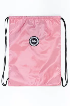 Hype Pink Crest Drawstring Bag