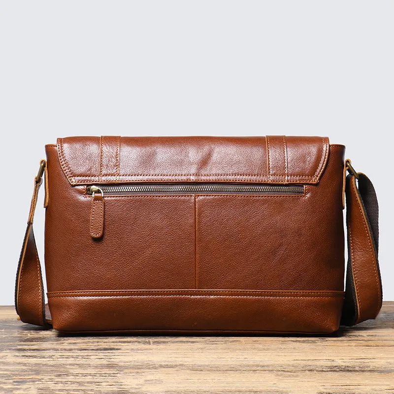 Leather Messenger Bag Full Grain Leather Shoulder Bag