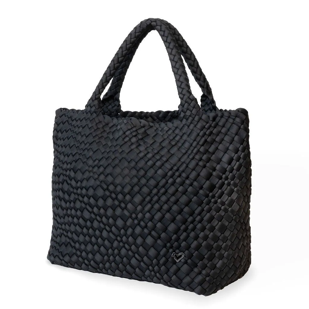 London Large Woven Tote - Black Onyx