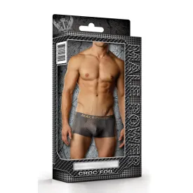 Male Power Croc Foil Mini Pouch Short Grey Sml