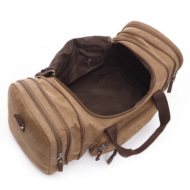 Men's Carry On Canvas Travel Duffel Bag