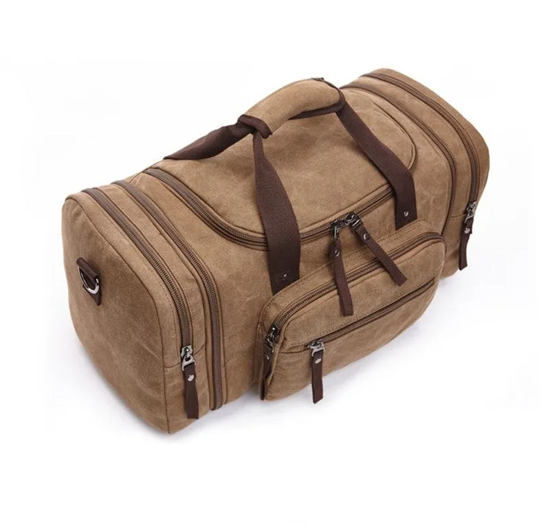 Men's Carry On Canvas Travel Duffel Bag