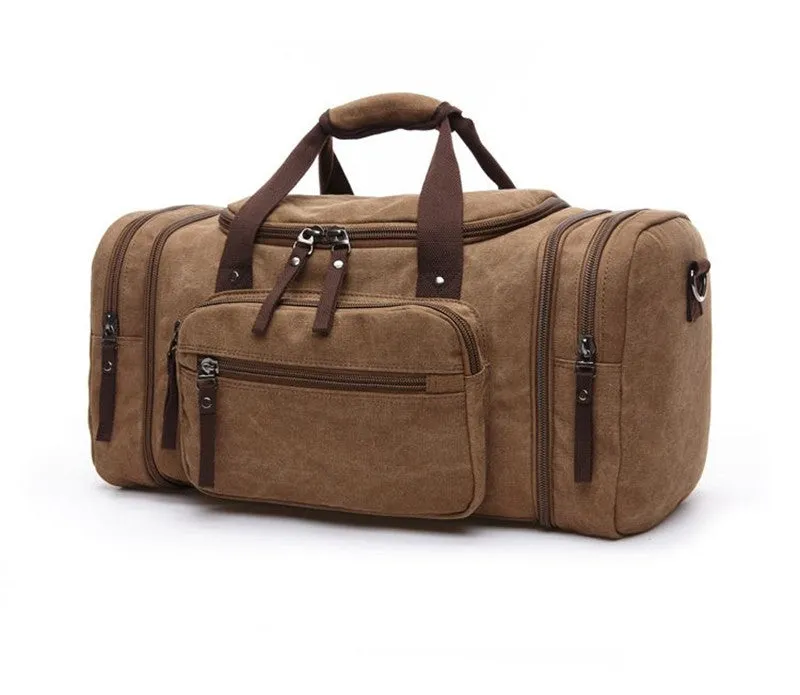 Men's Carry On Canvas Travel Duffel Bag