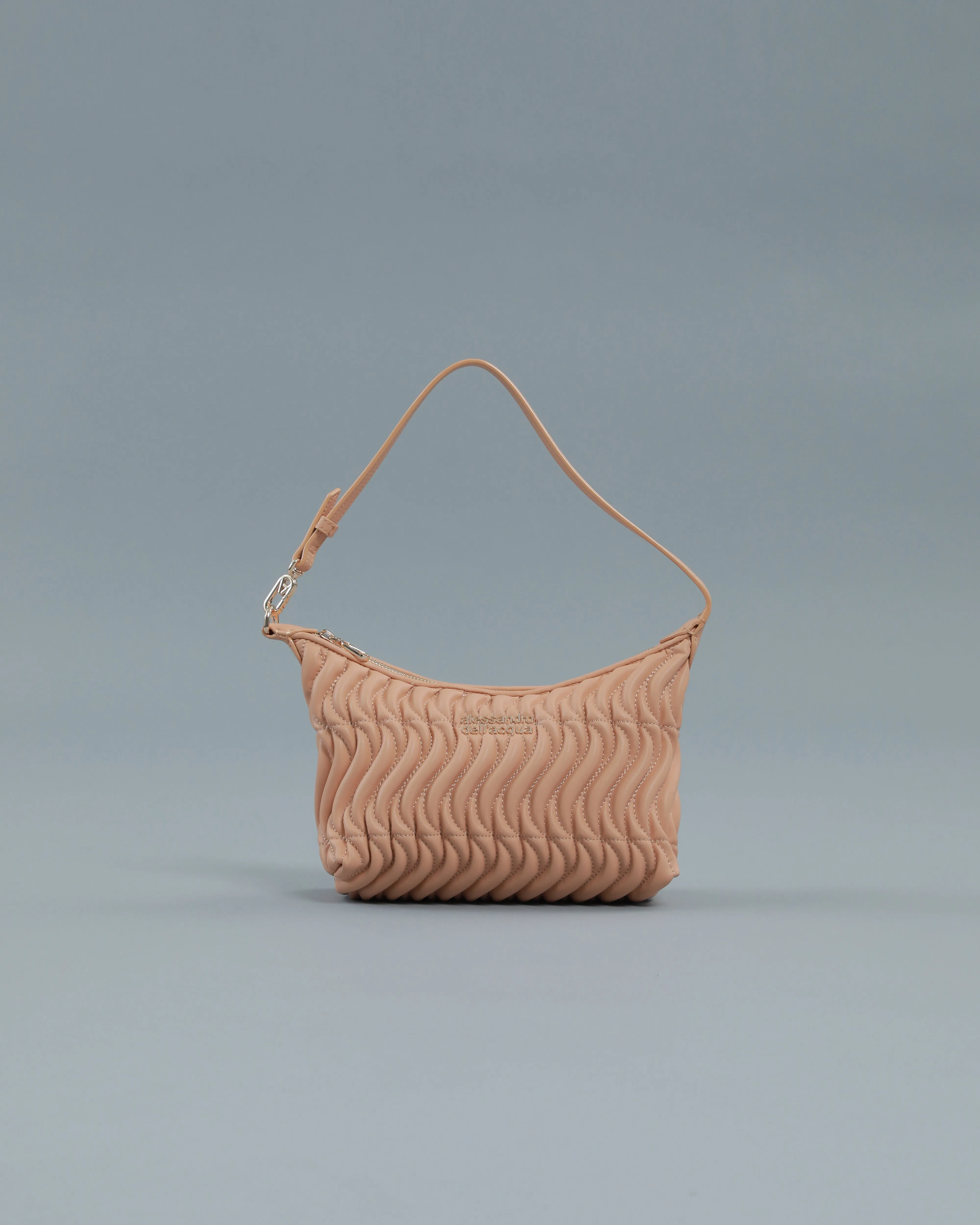 Quilted Shoulder Bag in Beige