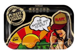 Raw - Metal Rolling Tray - Brazil Design Tray Medium