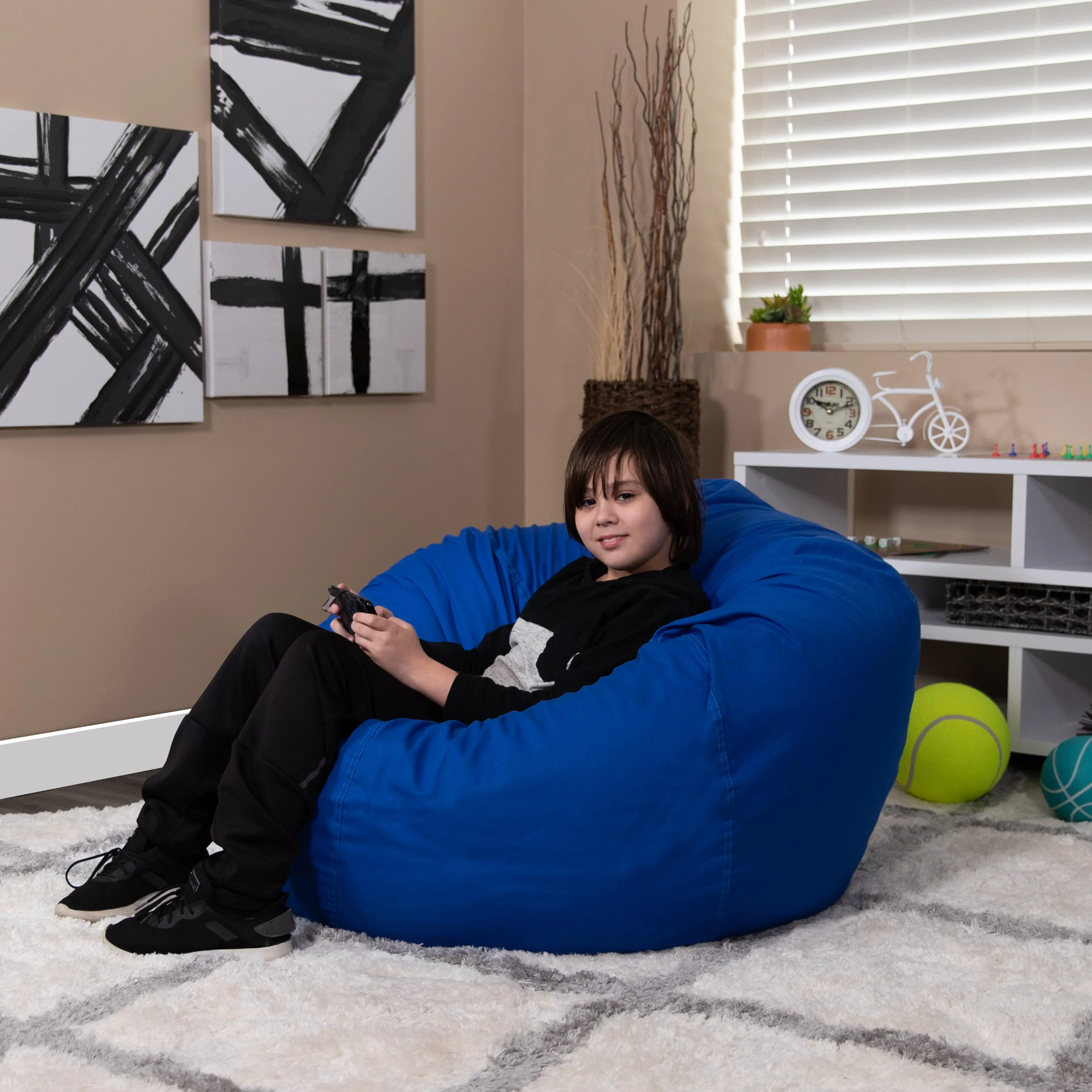 Royal Blue Bean Bag Chair DG-BEAN-LARGE-SOLID-ROYBL-GG