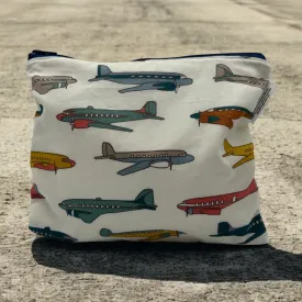 Sandwich Sized Reusable Zippered Bag Airplanes