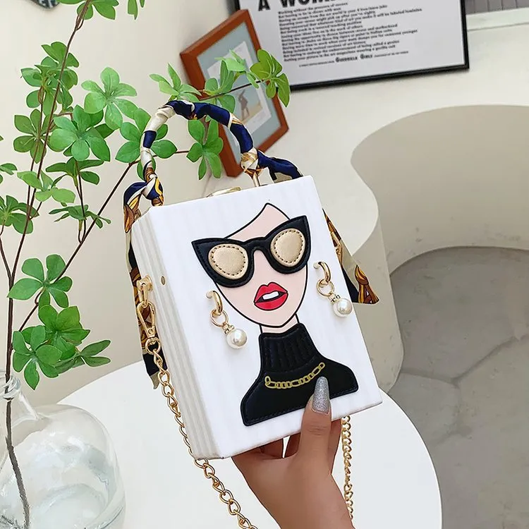 Sassy Diva Crossbody Clutch Bag | Shoulder Box Bag | Fun quirky clutch box |  Party Clutch Purse