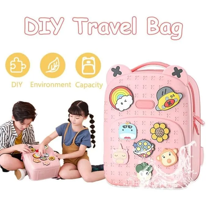 SCHOOL BAGS FOR GIRLS WATERPROOF MATERIAL FOR FUN LOVING KIDS SCHOOL BAG, ECO-FRIENDLY SCHOOL BAGS FOR BOYS AND GIRLS WITH A TIC TAC MOVEABLE TRINKETS BACKPACK