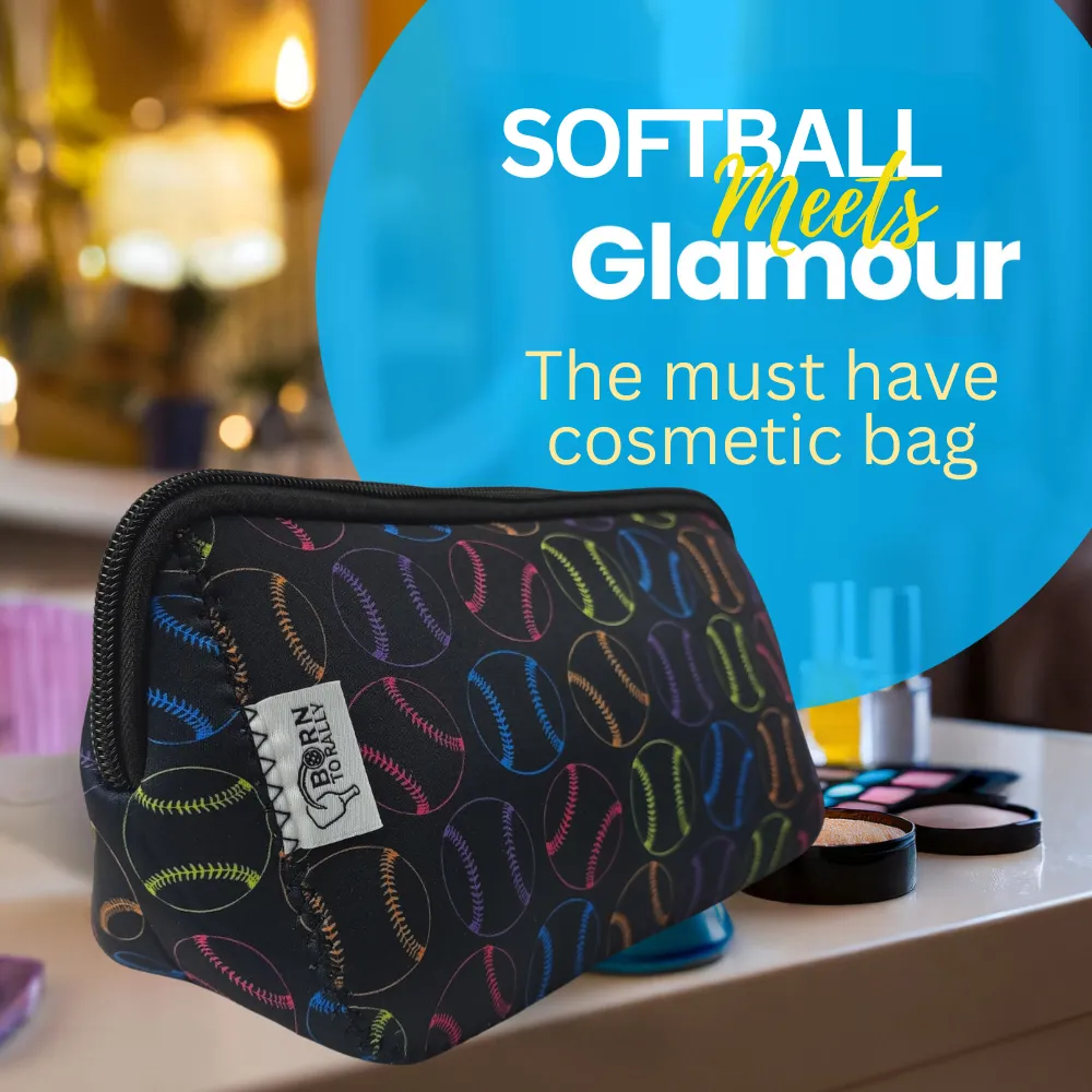 Softball Hustle Cosmetic Bag Gift Bundle