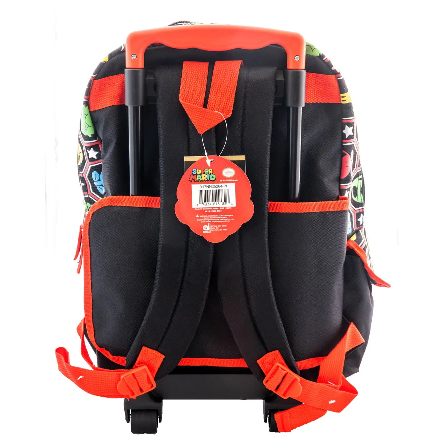 Super Mario Bros Backpack Large Rolling 16 inch