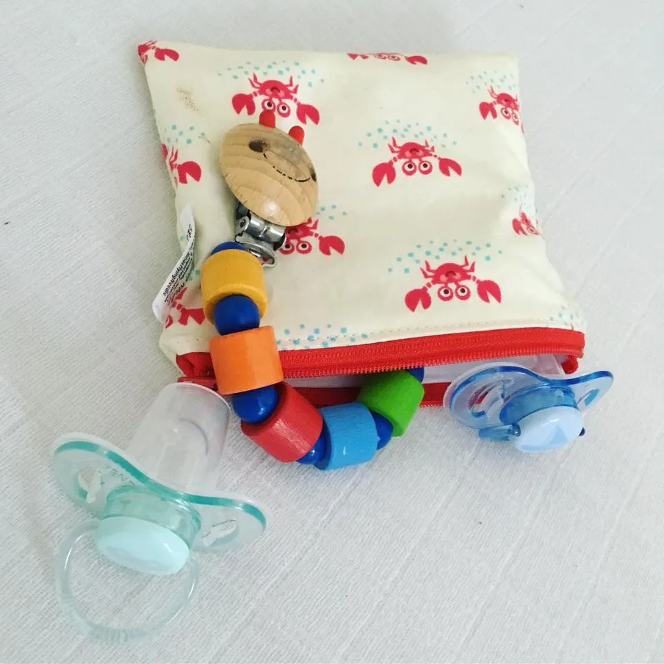 Toddler Sized Reusable Zippered Bag Spaceships and Rockets