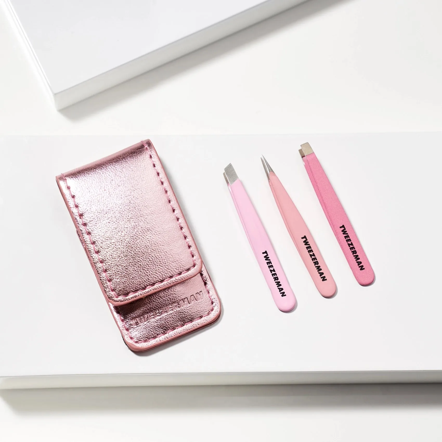 Tweezerman Micro Mini Perfection Tweezer Set – Pink