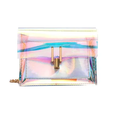 Women's Small Laser Clear Transparent Crossbody Shoulder Bag