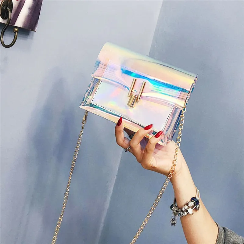 Women's Small Laser Clear Transparent Crossbody Shoulder Bag